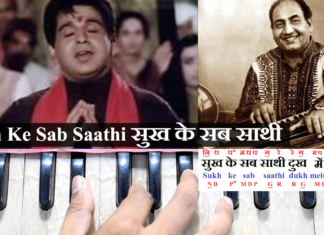 Sukh Ke Sab Sathi सुख के सब साथी | Md Rafi | Song Notation in Hindi/English