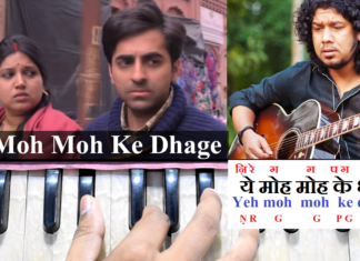 Yeh Moh Moh Ke Dhaage ये मोह मोह के धागे | Papon | Song Notation in Hindi/English