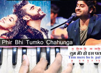 Main Phir Bhi Tumko Chaahunga मैं फिर भी तुमको चाहूँगा | Arijit Singh | Song Notation in Hindi/English