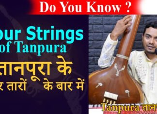 About the four Strings of Tanpura तानपुर के चार तारों के बारे में